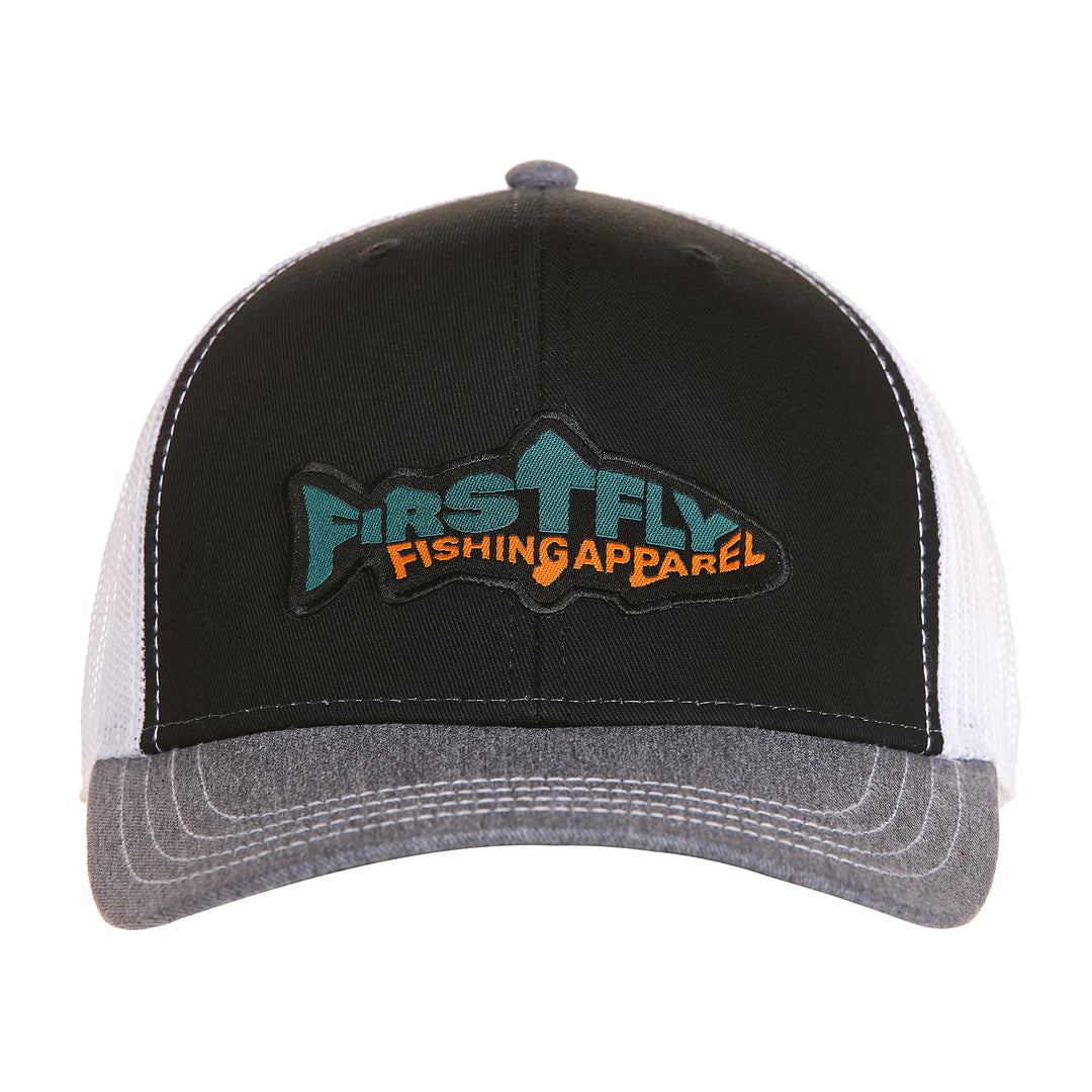 Firstfly Fish Font - Cap Black/Grey/White