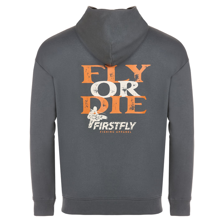 Fly Or Die - Icon Oversized Hoodie Grey