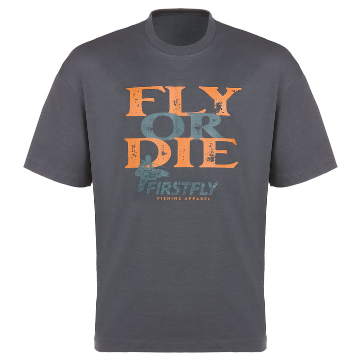 Fly Or Die - Oversize T-Shirt Grey