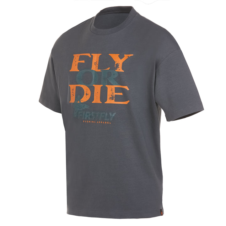 Fly Or Die - Oversize T-Shirt Grey